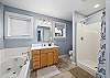 Downstairs bathroom with Jetted Tub and Shower