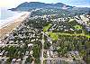 Aerial view.  1 block to the beach and 1/2 block to the golf course