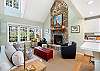 Living room with gas fireplace