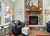 Cozy fireplace seating. 