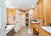 Master bath with jacuzzi tub, walk in shower, large walk in closet and double sinks. 