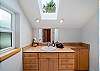 Upstairs bathroom vanity area