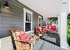 Front covered porch with ocean view