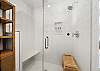 Steam Shower in upstairs hallway bathroom