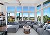 Wrap around couch, smart tv, access to deck with firepit 