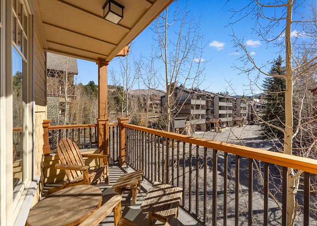Private balcony with outdoor seating