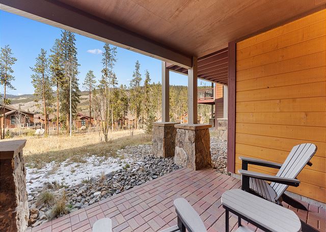 Private patio with outdoor seating