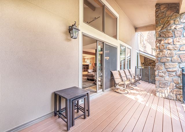 Private balcony with outdoor seating