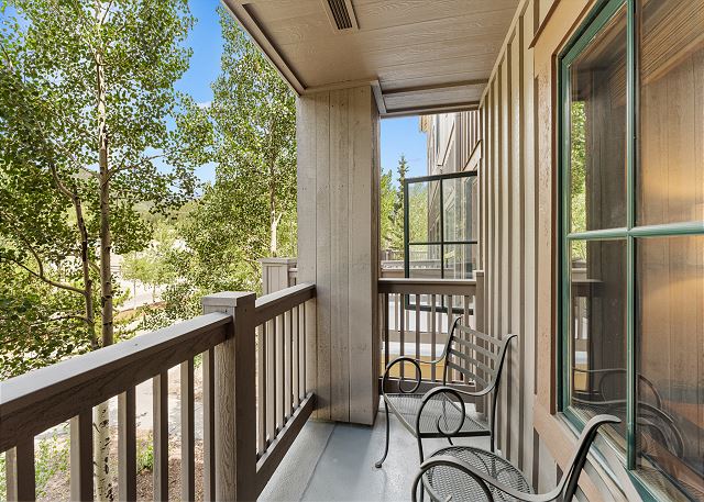 Private balcony with outdoor seating