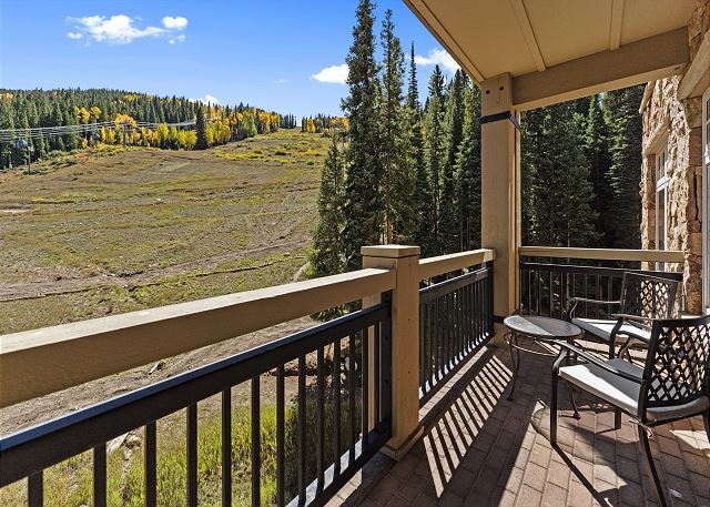 Private balcony with outdoor seating
