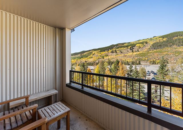 Private balcony with outdoor seating