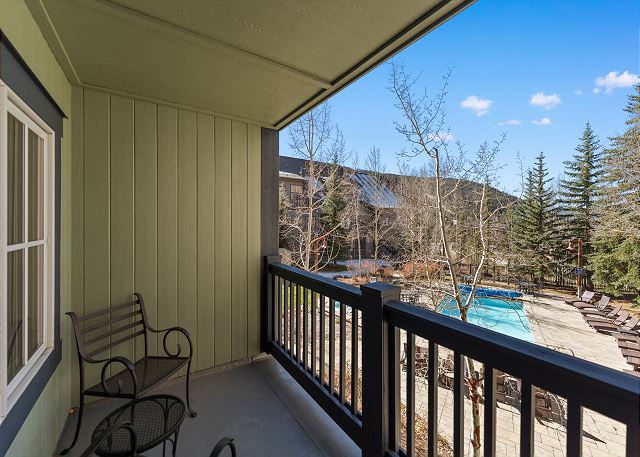 Private balcony with outdoor seating