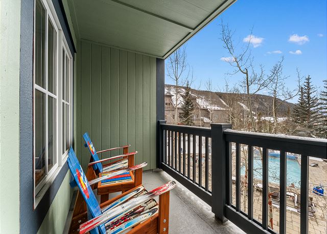 Private balcony with outdoor seating