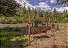 Loveseat Swing Overlooks the River