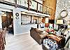 Living Area with Vaulted Ceiling