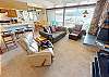 Living Area with Flatscreen, Gas Fireplace