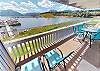 Deck on Lake with Mountain Views