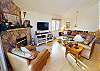 Living Room with Flatscreen, Gas Fireplace