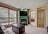 Living Room with Wood Fireplace, Flatscreen