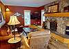 Living Room with Fireplace, Flatscreen