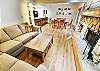 Living Area with Wood Fireplace, Sofabed