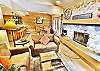 Living Room with Wood Fireplace
