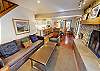 Living Area with Sofabed, Wood Fireplace