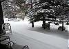 Snowy Deck View to the River