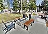 Clubhouse Outdoor Gathering Space with Firepit, 2 Gas Grills