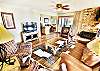 Living Area with Flatscreen, Gas Fireplace