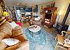 Living Area with Flatscreen, Wood Fireplace