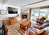 Living Area with Flatscreen, Gas Fireplace