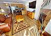 Living Area with Gas Fireplace, Flatscreen, Queen Sofabed