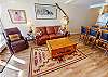 Living Area with Leather Furniture, Queen Sofabed