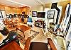 Living Area with Flatscreen, Gas Fireplace
