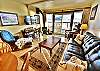 Living Area with Flatscreen, Gas Fireplace