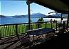 Summer Deck View of Lake and Mountains