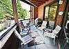 Deck with 4 Chairs. Grill Has Been Removed