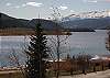 Deck View of Lake and Mountains