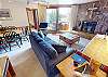 Living Area with Wood Fireplace, Flatscreen