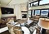 Living Room with Flatscreen, Gas Fireplace