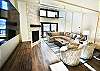 Living Room with Sofabed, Fireplace