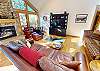 Main Floor Living Area with Gas Fireplace, Flatscreen
