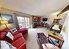 Living Area with Wood Fireplace, Flatscreen, Sectional