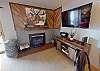 Wood Fireplace, Flatscreen