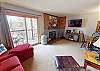 Living Room with Wood Fireplace, Flatscreen
