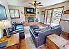 Living Room with Flatscreen, Gas Fireplace