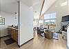 Living Space with Vaulted Ceiling