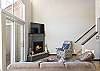 Living Area, Deck Entry, Gas Fireplace, Flatscreen, Sofabed