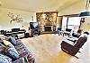 Living Room with Wood Fireplace